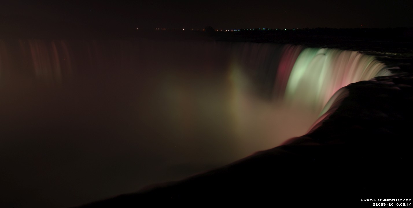 22085RoCr - Beth - My 100th birthday party - Niagara Falls - Nighttime walk by the Falls